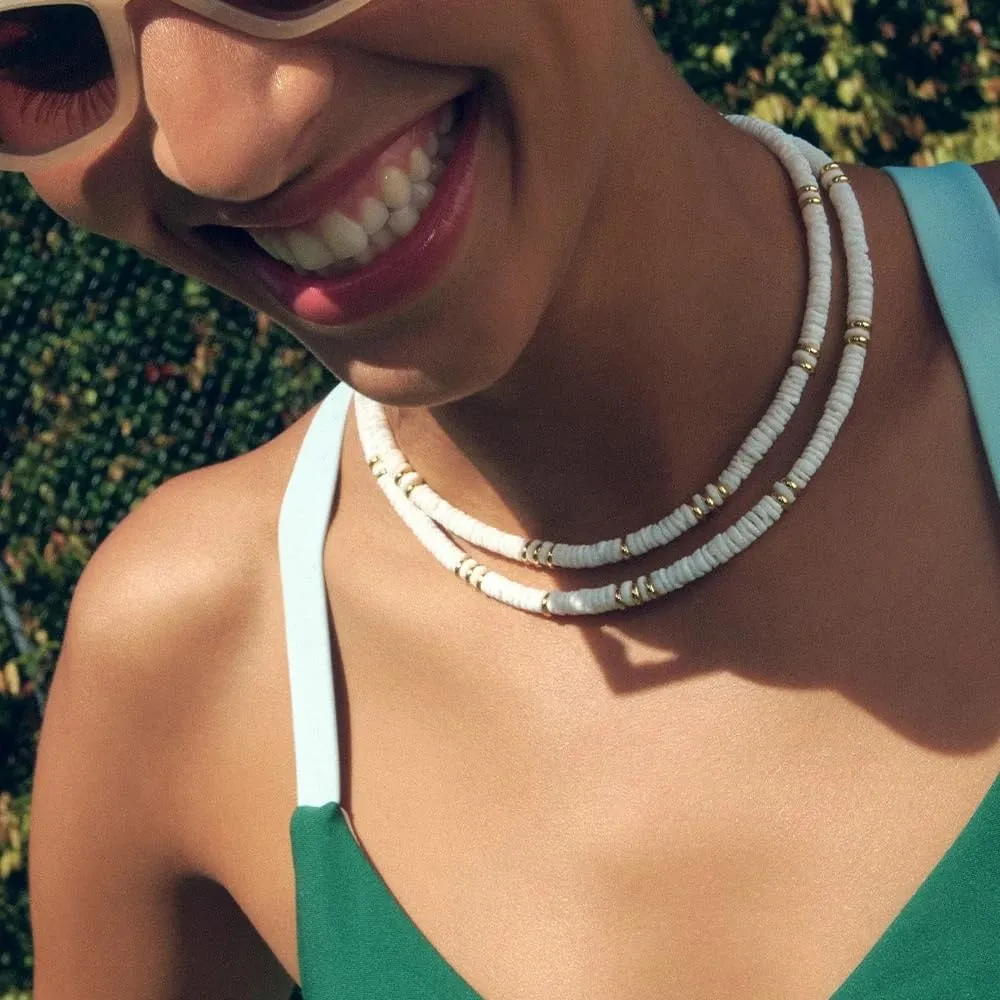 Beaded Choker Necklaces, Handmade Healing Crystal Stone Choker Colorful Bohemian Gemstone Necklaces Gold Summer Beach Choker Necklaces for Women