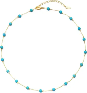 Beaded Choker Necklaces, Handmade Healing Crystal Stone Choker Colorful Bohemian Gemstone Necklaces Gold Summer Beach Choker Necklaces for Women
