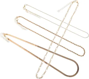 BESPORTBLE 4pcs Multi-layer Twin Necklace Choker Necklaces Pendant Necklace for Women Gold Necklace Gold Chain Necklace Women Necklace Gold Golden Zinc Alloy