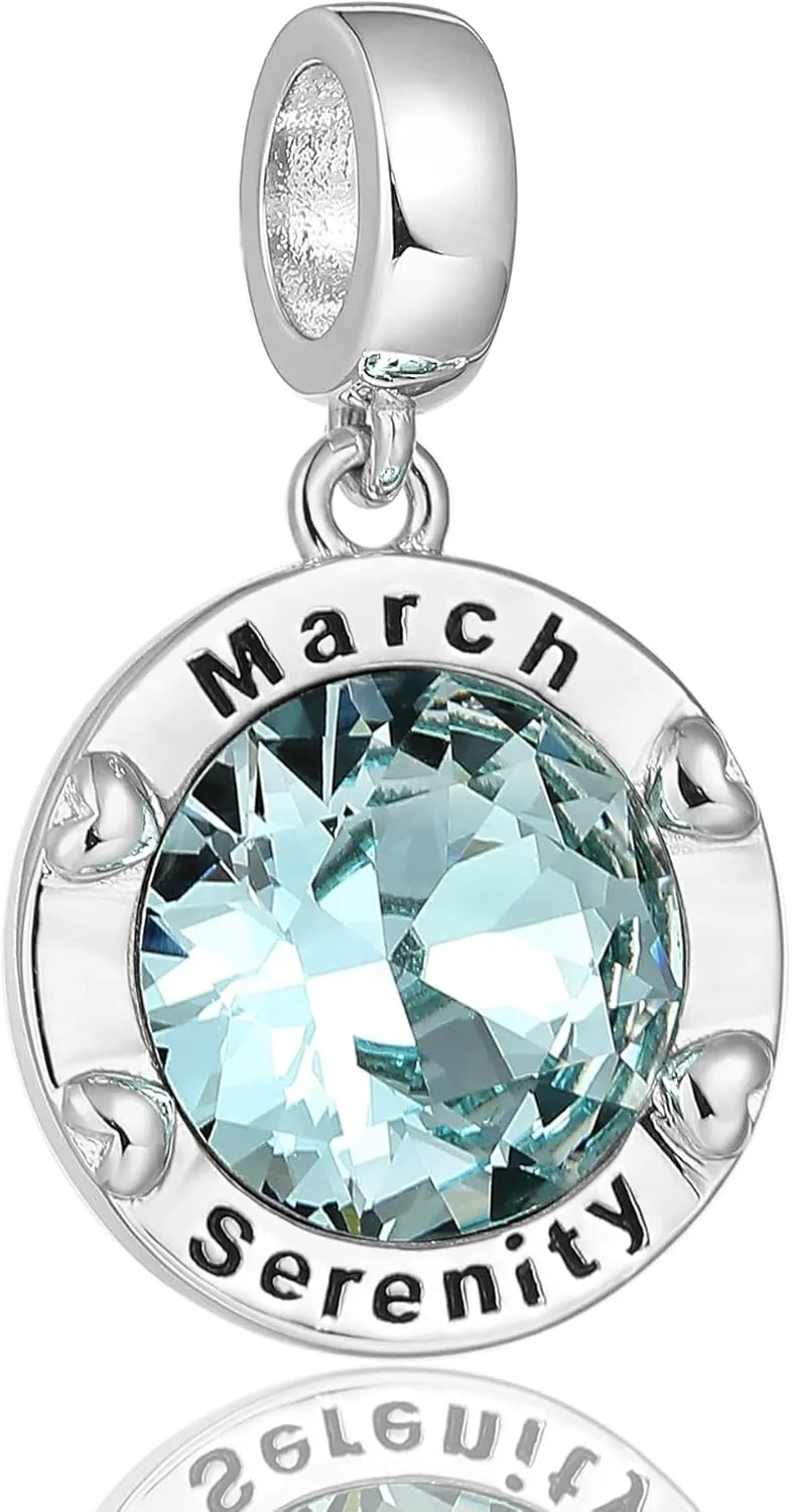 Birthstone Charms for Women Bracelets Birthday Bead Charms for Pandora Bracelets and Necklace Jewelry Gifts for Women