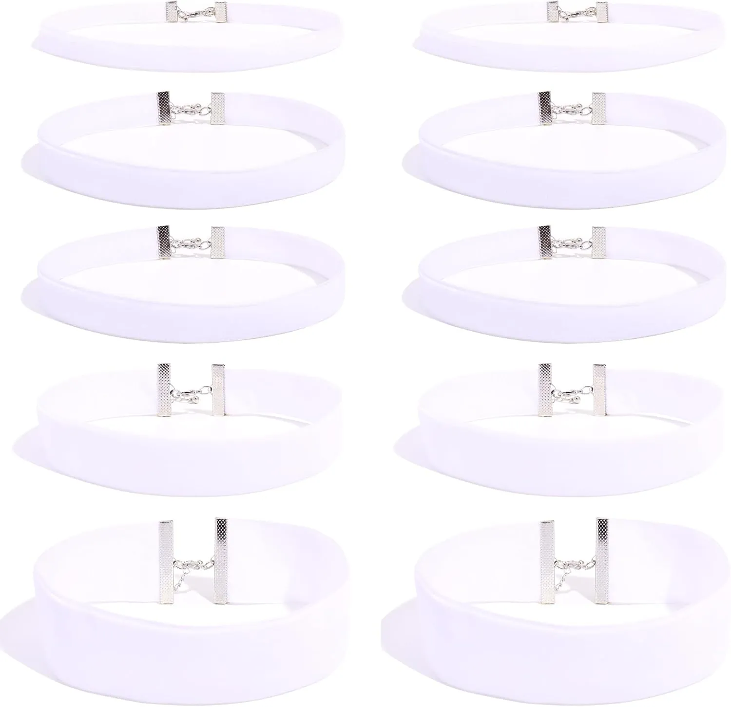 Bocar 10pcs 4 Size Velvet Choker Set Necklace for Women Classic Gothic Adjustable Choker Necklaces Collar Costume Jewelry