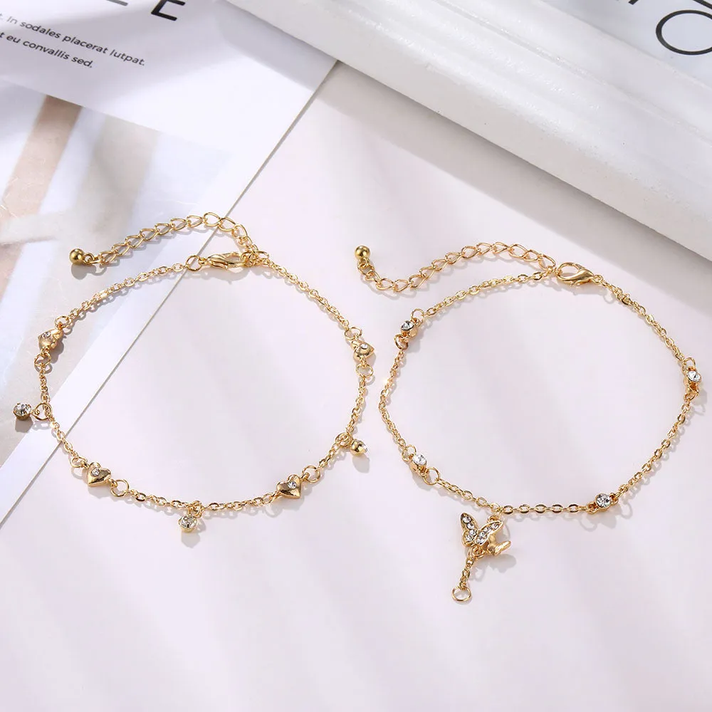 Bohemian Crystal Anklets for Women