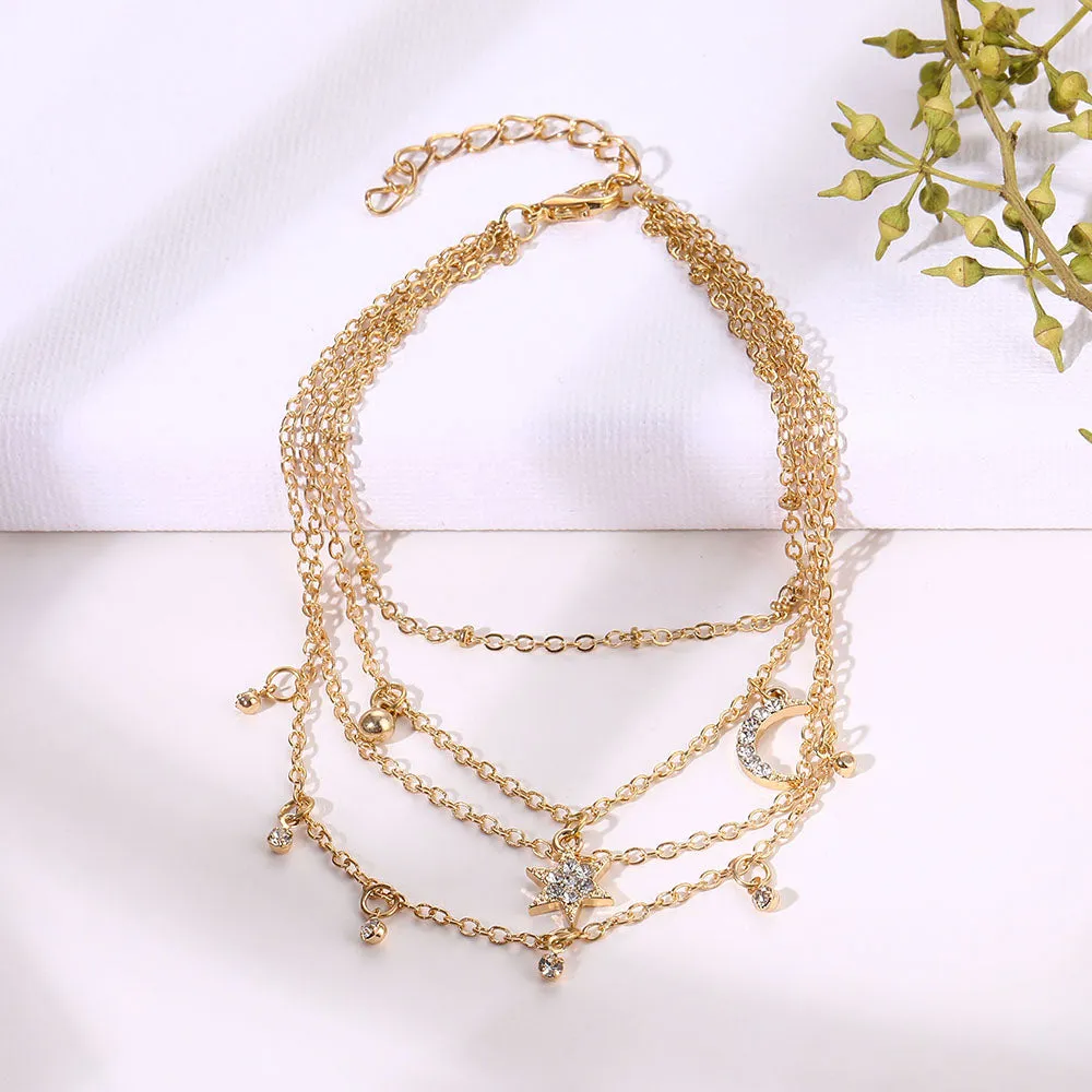 Bohemian Crystal Anklets for Women