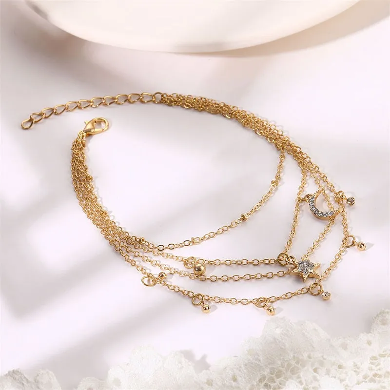 Bohemian Crystal Anklets for Women