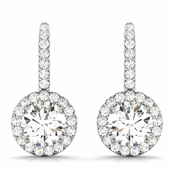 Brilliant Must-Have Round Diamond Halo Earring Set