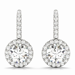 Brilliant Must-Have Round Diamond Halo Earring Set