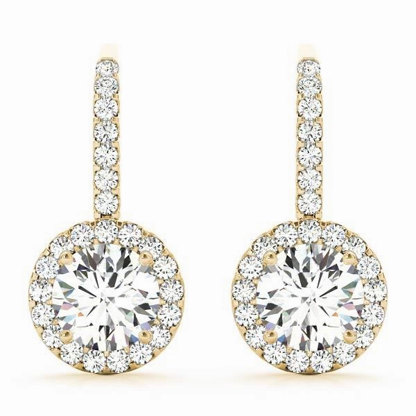 Comfortable Choice Shiny Feature Round Diamond Halo Earring Set