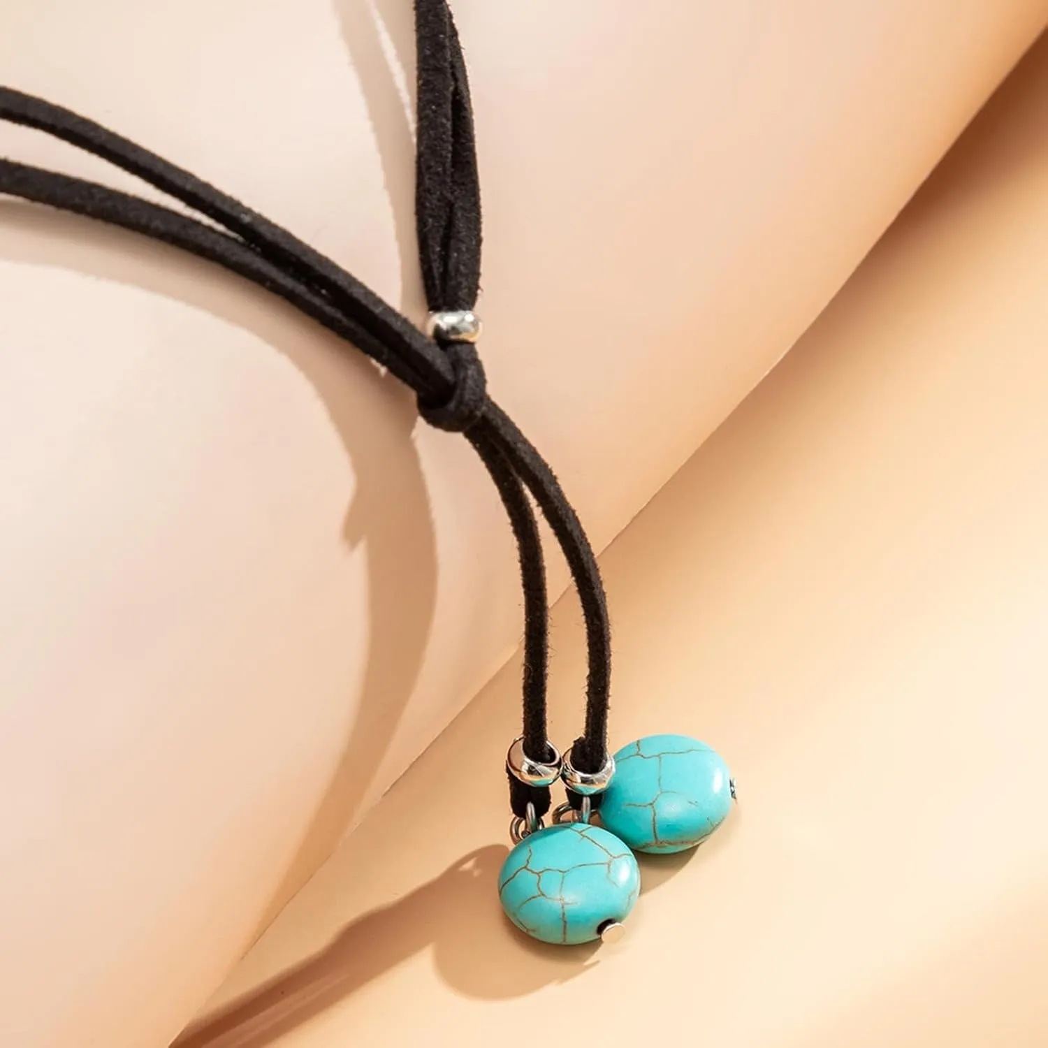 Boho Necklaces Jewelry for Women Bohemian Layered Necklaces Leather Choker Necklace Boho Jewelry Long Necklaces Fashion Jewelry Gifts