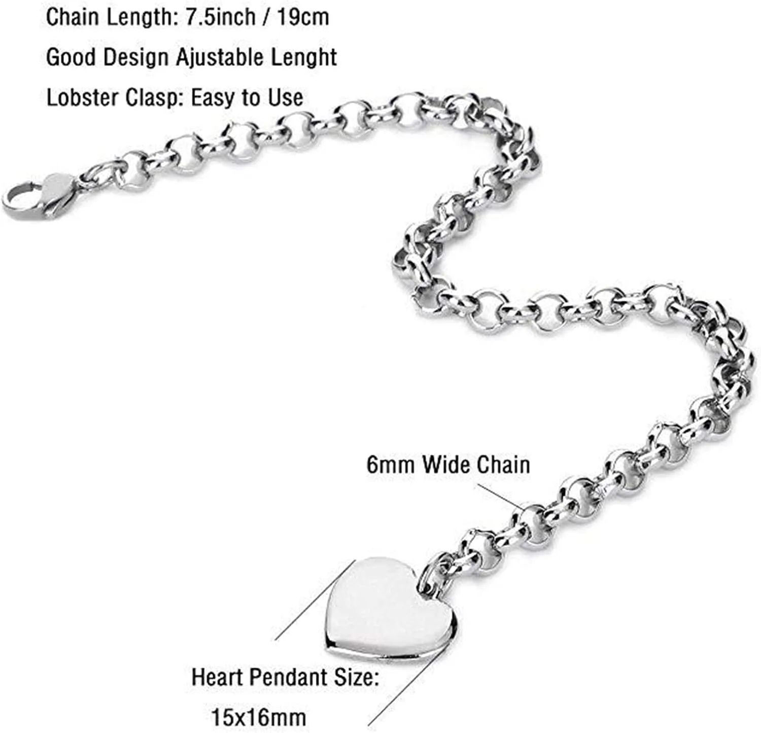 Bracelets for Women Initial Adjustable Charm Bracelets Unique Design Birthday Gifts for Women