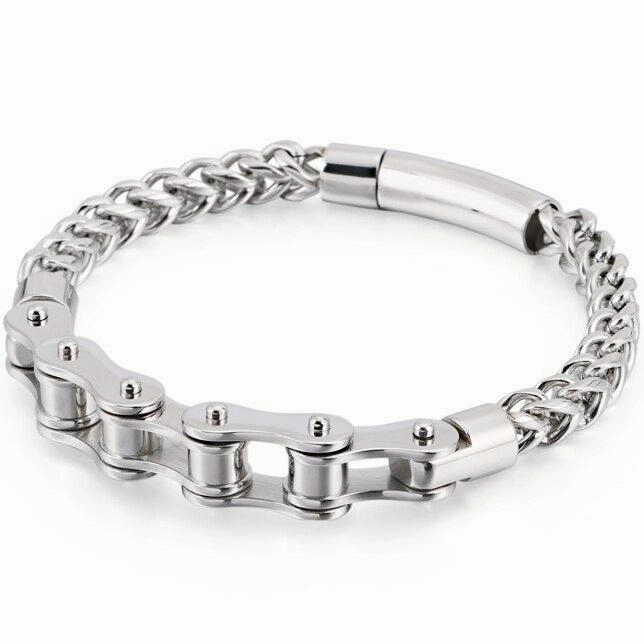 Cycolinks Stainless Steel Cast Metal Bike Chain Bracelet Casual Chic