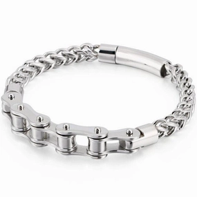 Cycolinks Stainless Steel Cast Metal Bike Chain Bracelet Casual Chic