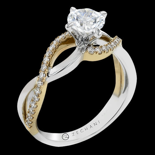 Amazing Product Shiny Decoration ZR1566 Engagement Ring in 14k Gold with Diamonds