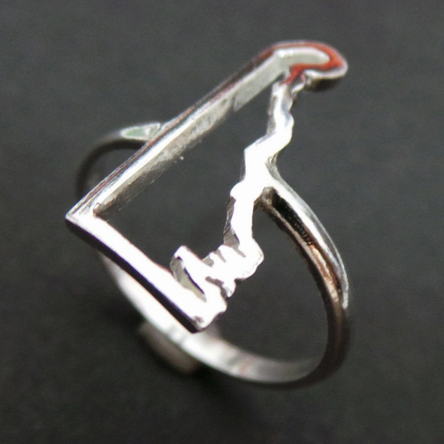 Event Ready Artisan Work Silver Delaware State Ring