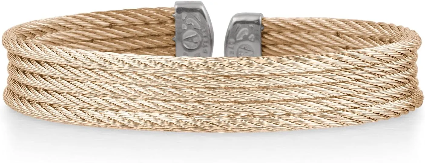 Cable Cuff Essentials 5 Row Cuff - Stainless Steel Cuff Bracelets for Woman - Brazaletes para Mujer - Women's Cuff Bracelets
