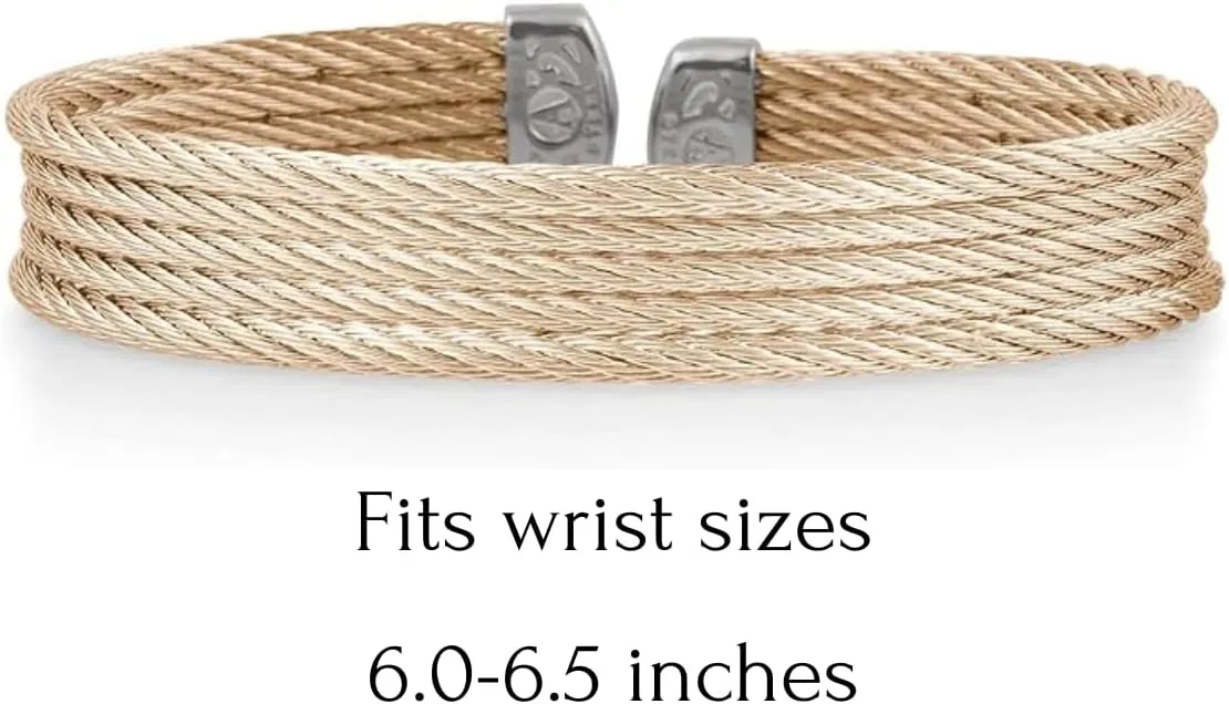Cable Cuff Essentials 5 Row Cuff - Stainless Steel Cuff Bracelets for Woman - Brazaletes para Mujer - Women's Cuff Bracelets