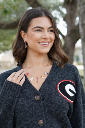 Canvas Georgia Charm Necklace Trendy Ornament