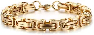 Chain Men's Bracelet Solid Thick Metal Stainless Steel Link Chain Rock Bracelets (23cm 8.5mm- )