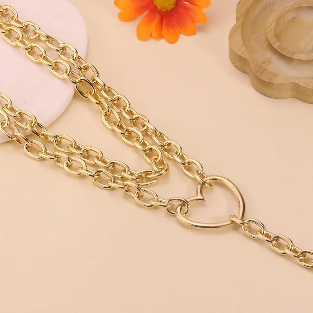 Chunky Gold Necklaces for Women Gold Layered Necklaces Punk 8090s Hip Hop Necklace Cuban Link Chain Necklaces Layered Choker Necklace Prom Jewelry Freaknik Outfit Accessories