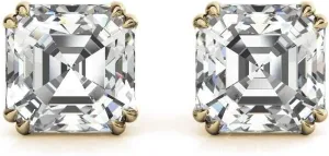 Classic Asscher Cut Stud Earrings Stud Earrings, 925 Sterling Silver Earrings, Party Wear Earrings For Woman, Double Claw Prong Earring