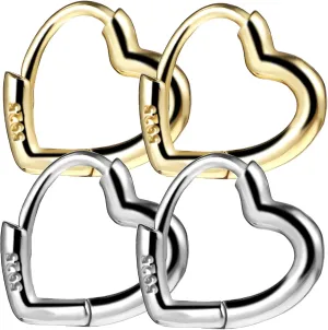 Classic Heart Shape Hoop Earrings Delicate Jewelry for Women for Occasion