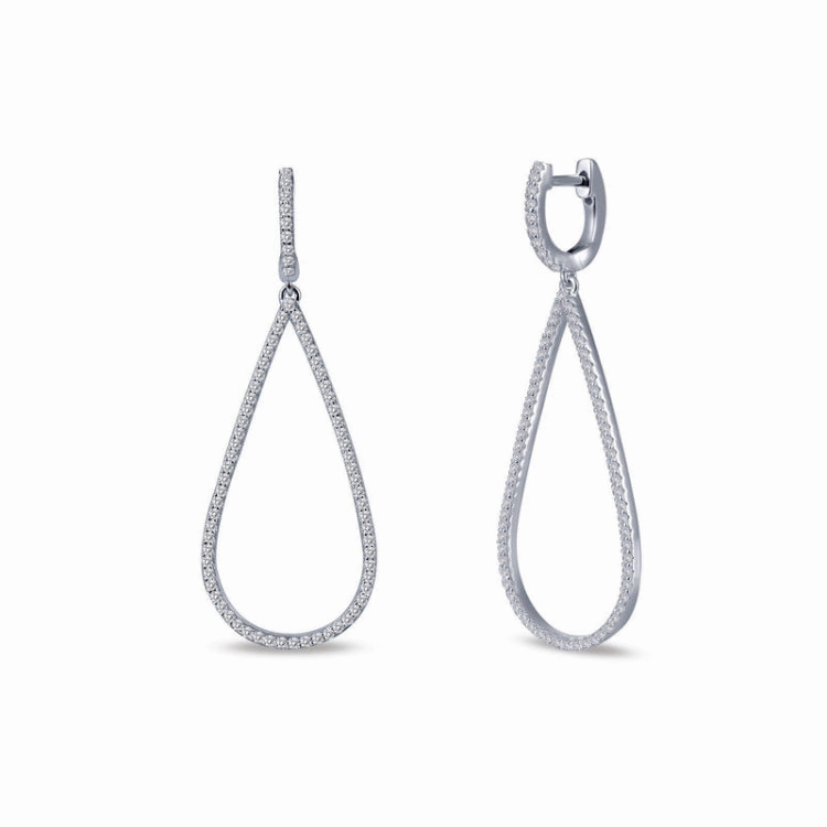 Pave Dangle Earrings Refined Shape Weekend Glam