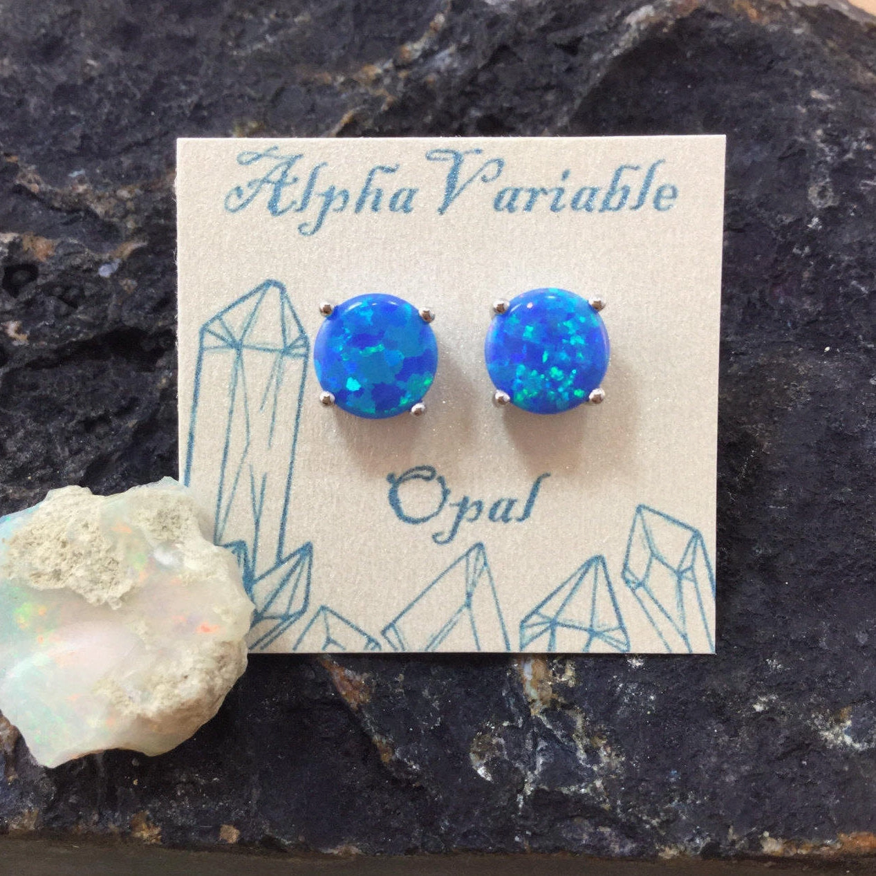 Sterling Silver Opal Earrings Minimalist Adornment Secure Accessory