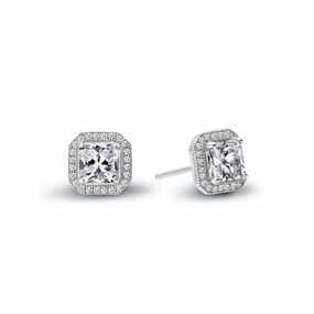Refined Shine Glam Appeal 2.96 CTW Halo Stud Earrings