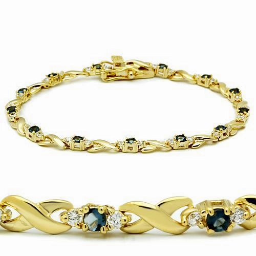 46803 - Gold Brass Bracelet with Synthetic Spinel in Montana Judicious Pick