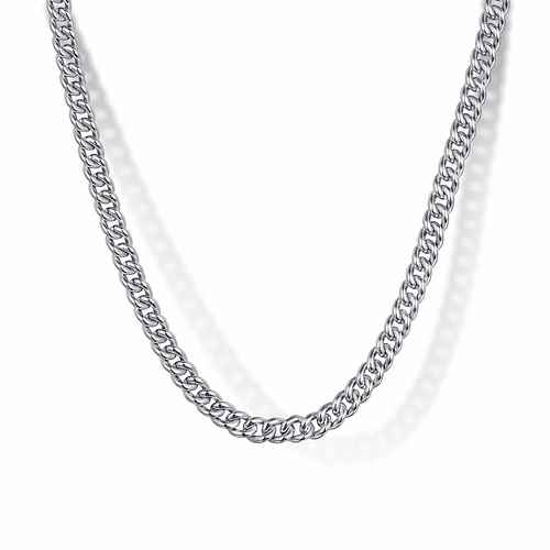 Cool Fit 925 Sterling Silver Solid Men's Cuban Link Chain Necklace