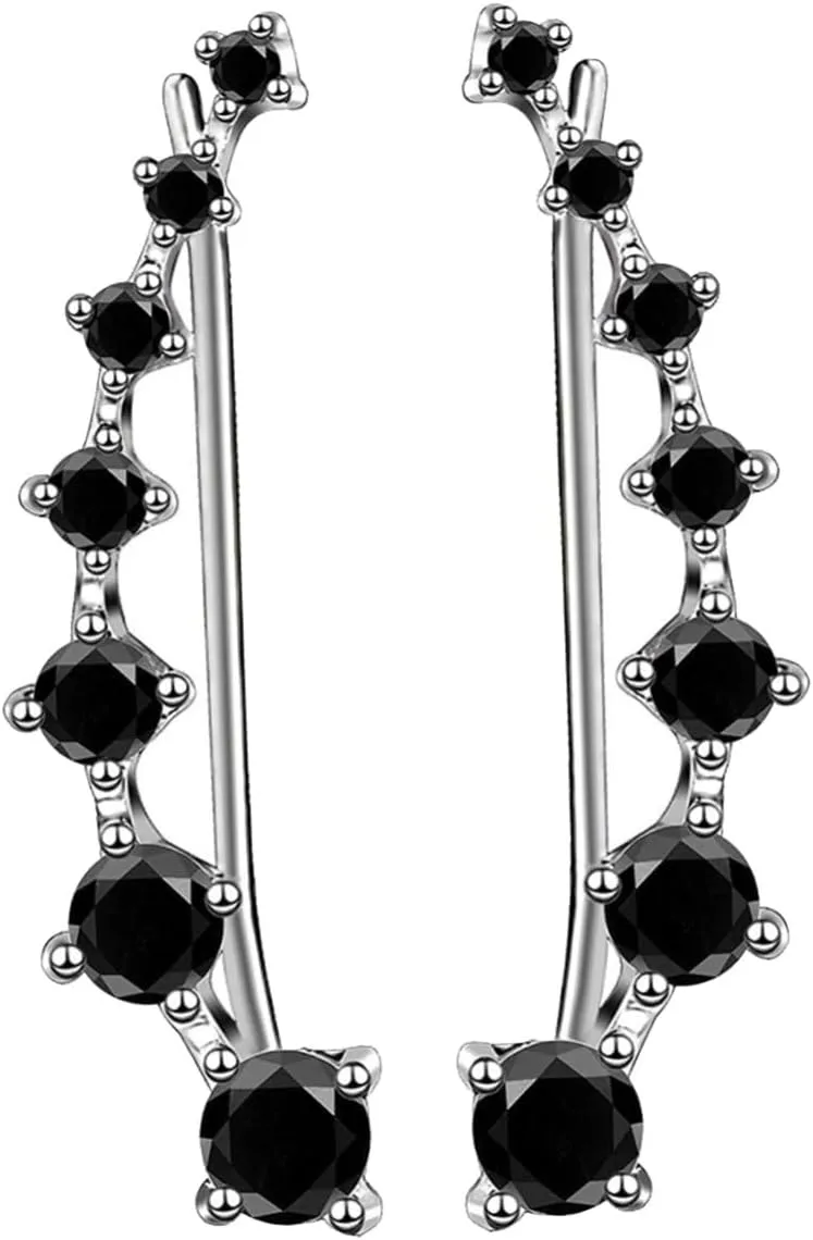 CLISPEED 1 Pair Glitter Zircon Ear Cuff Earrings Stylish Zircon Jewelry for Women Easy to Wear Fashion Accessory for Various Occasions and Outfits Elegant Design