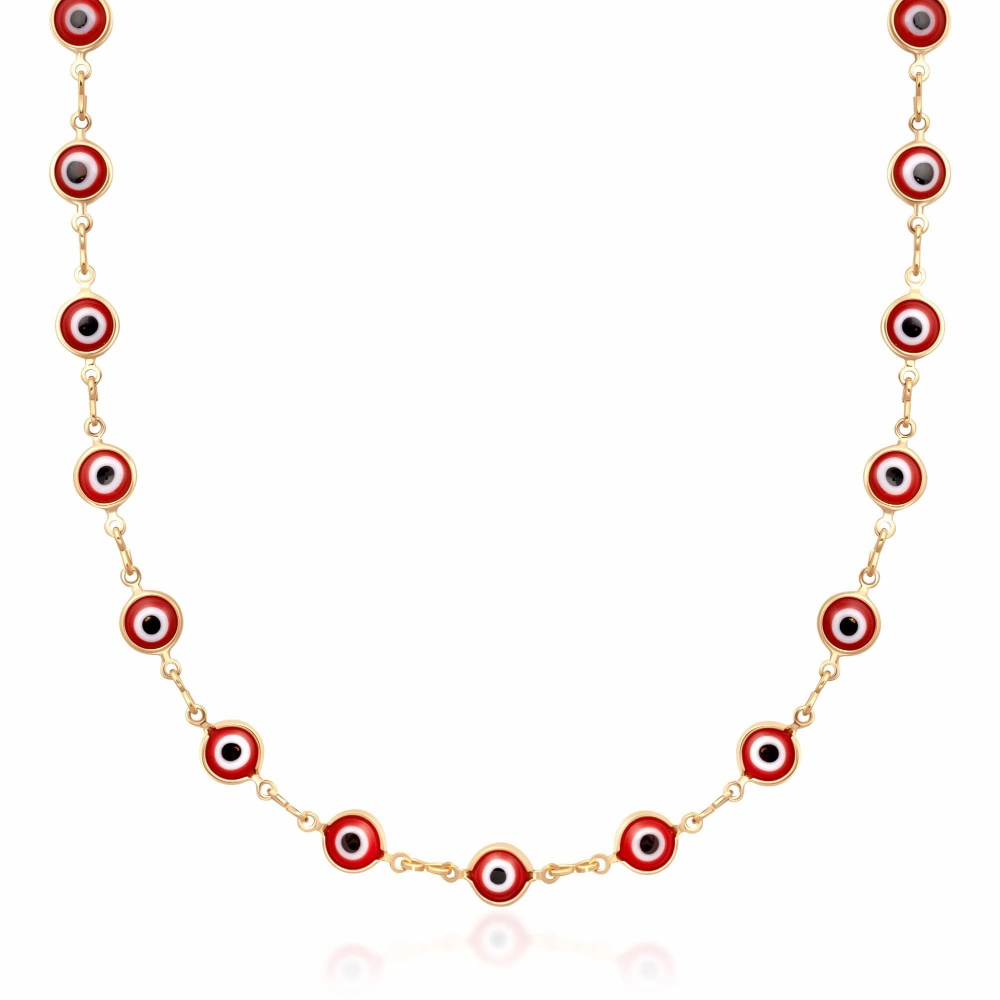 Elegant Piece Barzel 18K Gold Plated Evil Eye Necklace - Made In Brazil