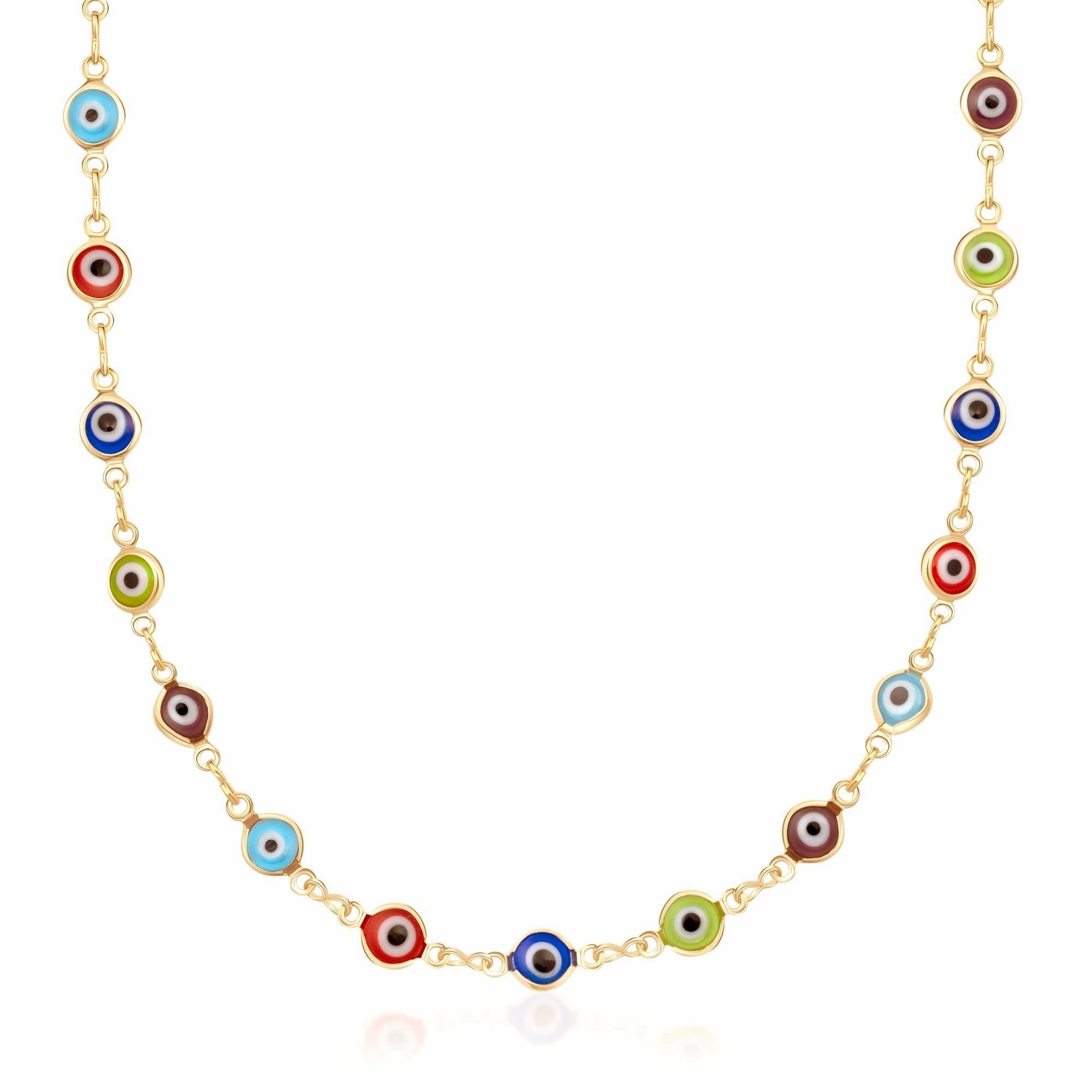 Open Air Barzel 18K Gold Plated Evil Eye Necklace - Made In Brazil