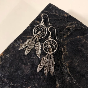 Charming Embellishment Refined Accessory Dream Catcher Earrings Sterling Silver Dreamcatchers