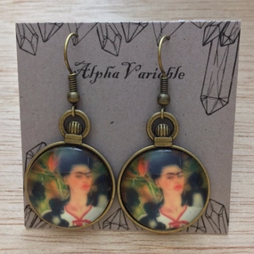 Frida Kahlo Earrings Comfortable Decor