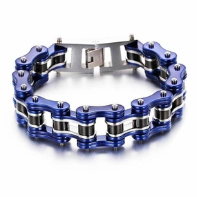 Cycolinks Blue, Silver & Black Bike Chain Bracelet Wise investment
