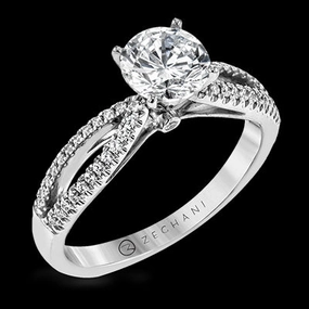 Eternal Style ZR28PRER Wedding Set in 14k Gold with Diamonds