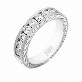 Timeless Craft ZR279 Engagement Ring in 14k Gold with Diamonds