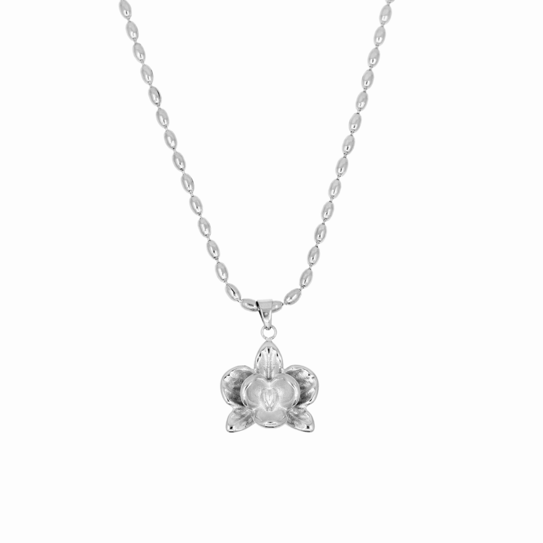 Orchid Flower Necklace Career Jewelry Teacher Gift