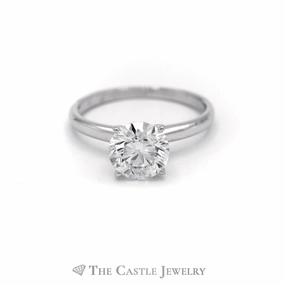 Glamorous Style 2.01CT Lab Grown Round Diamond Solitaire Engagement Ring in 14KT White Gold