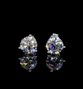 Safe Ornament Affordable Appearance 14K WHITE GOLDMartini Earrings