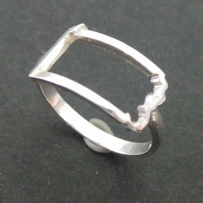 Pennsylvania State Silver Ring Fashion Look Hypoallergenic Statement