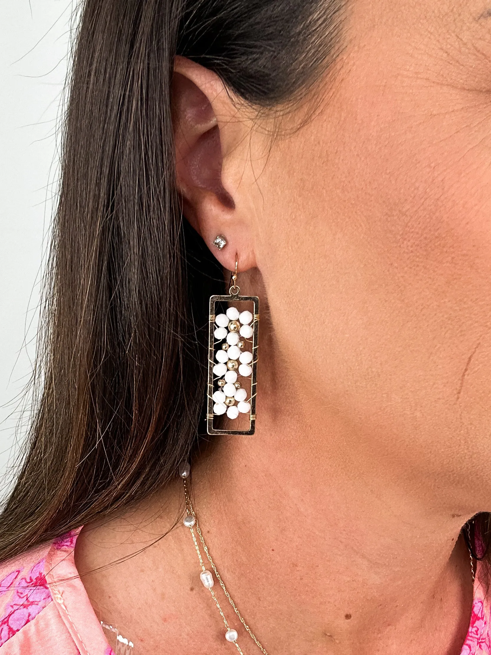 Crystal Flower Earrings