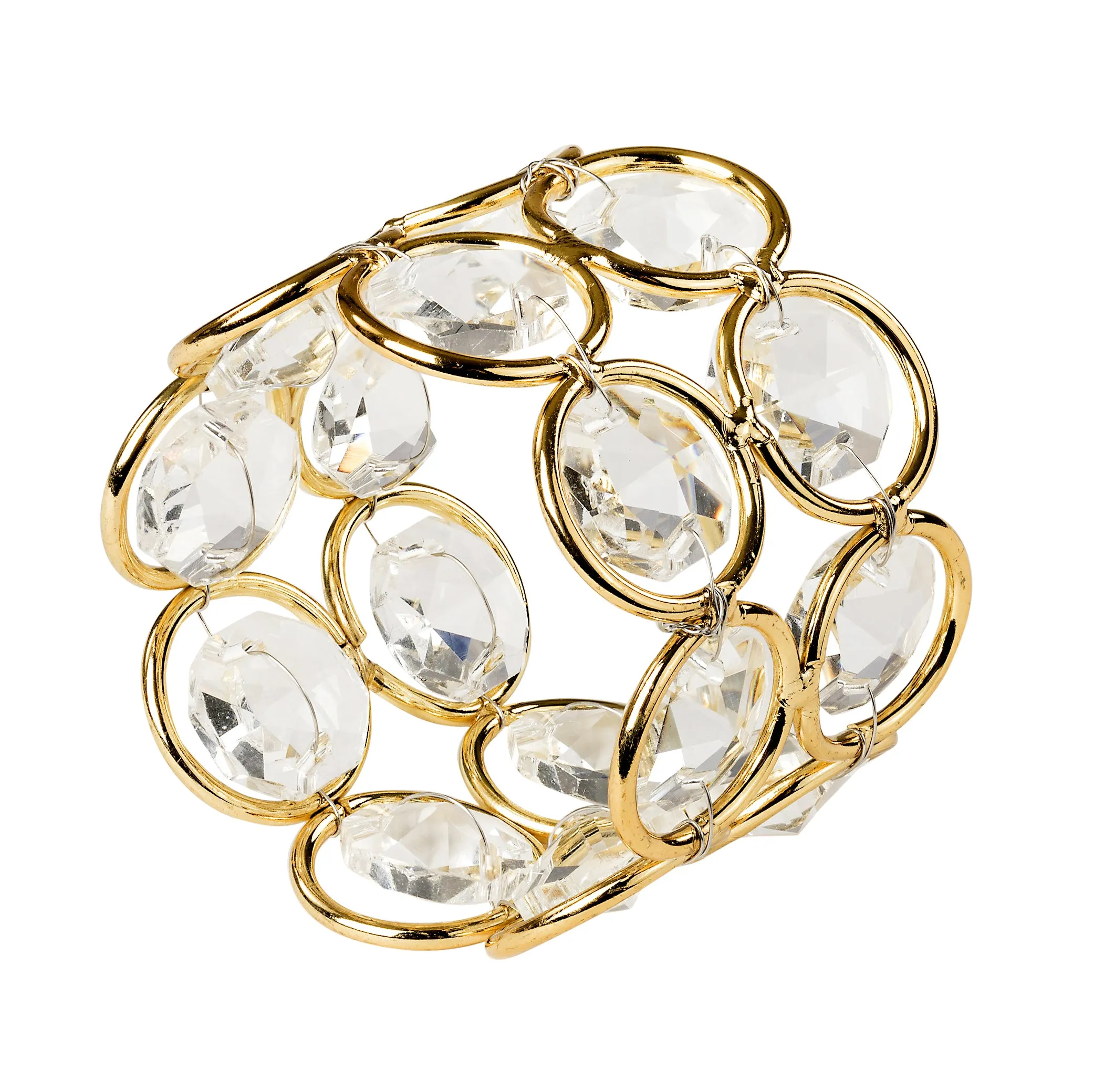 Crystal Napkin Ring - Gold