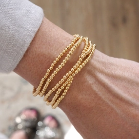 Sensible Option Back In Stock Dainty Gold Beaded Bracelet Stack ?C Set of 5