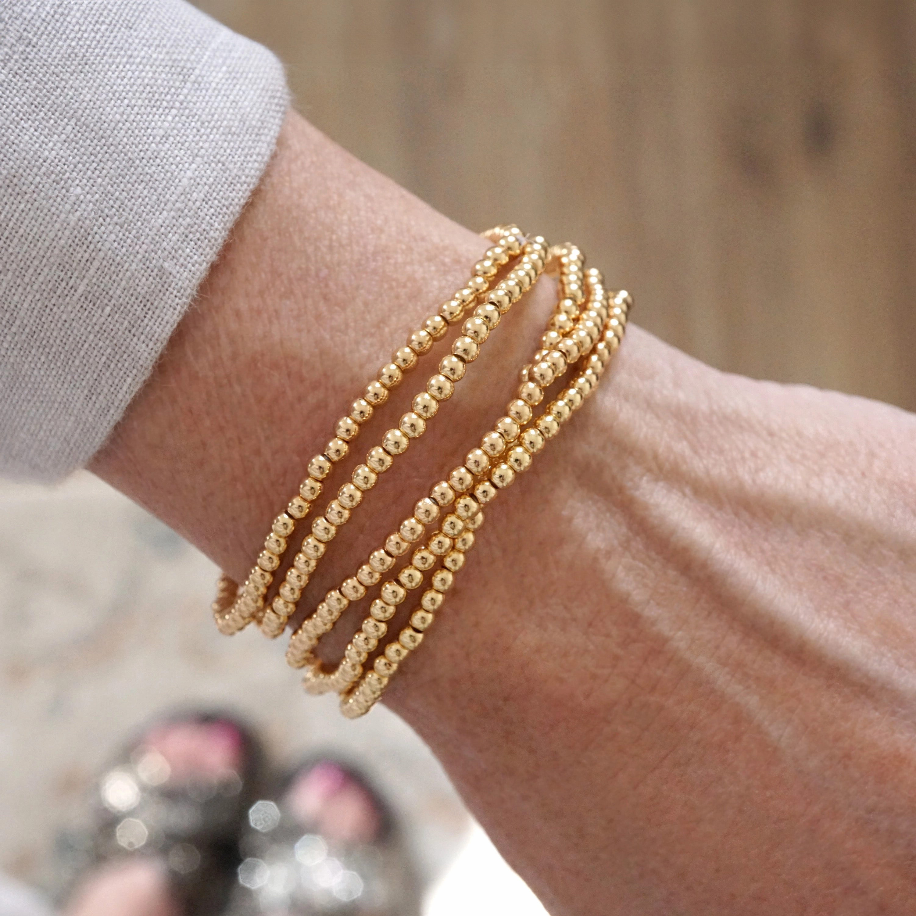 Sensible Option Back In Stock Dainty Gold Beaded Bracelet Stack ?C Set of 5