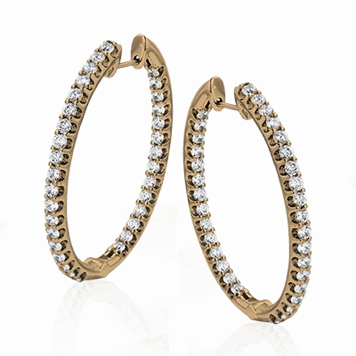 Sophisticated Creation ZE219 Hoop Earring in 14k Gold with Diamonds