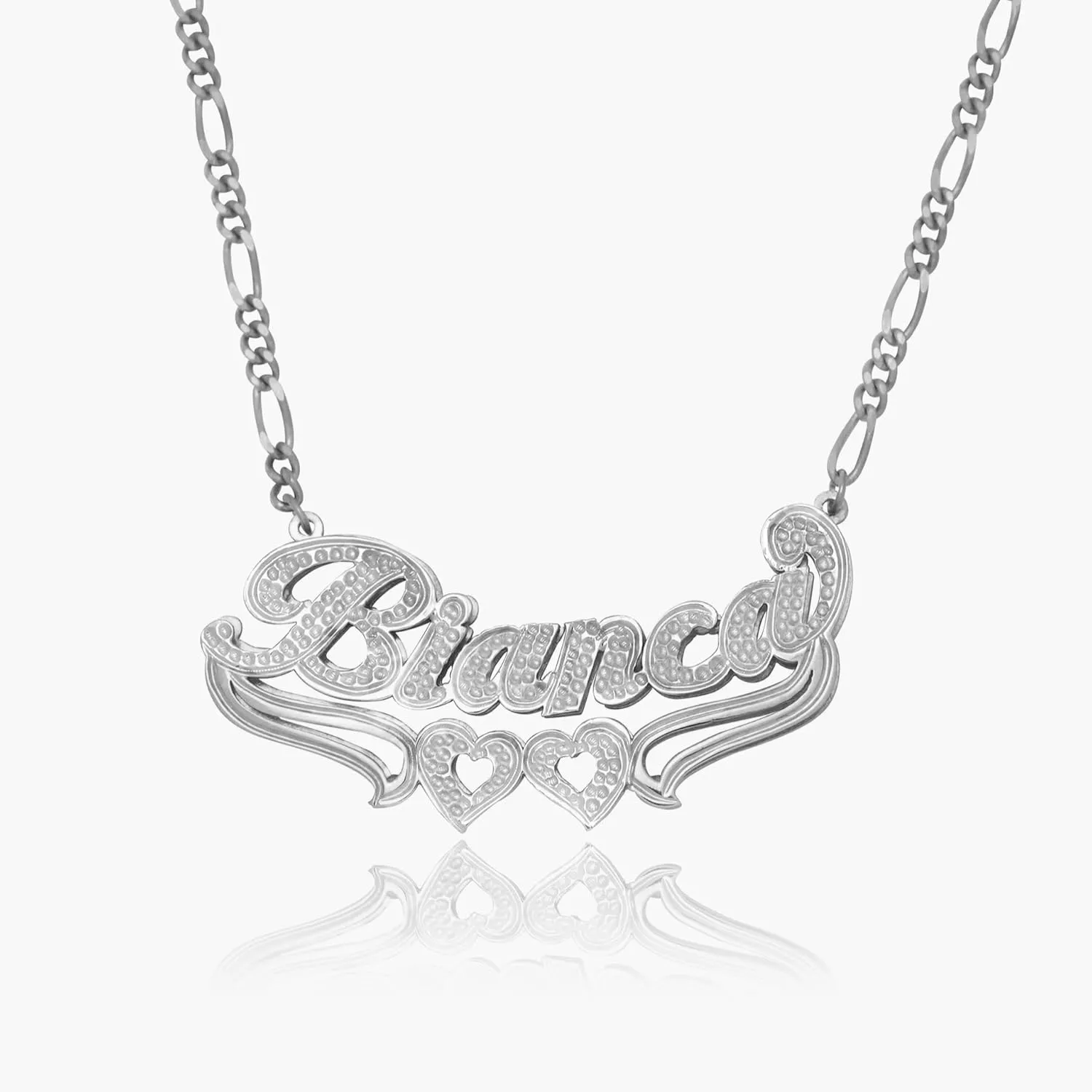 Custom Name Necklace Double Plated Name Necklace Personalized Name Plate Necklaces Name Necklaces for Women 18k Gold Plated Nameplate Pendant