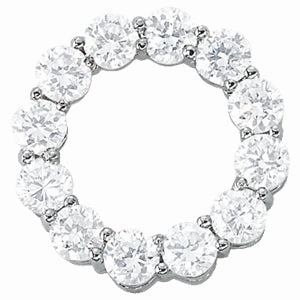 Diamond Circle Pendant Soft Touch