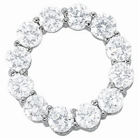 Diamond Circle Pendant Dainty Piece Chic Touch