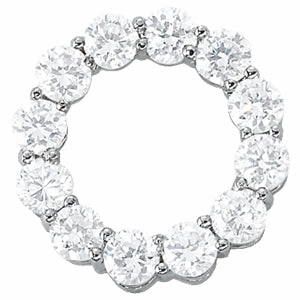 Lovely Ornament Diamond Circle Pendant